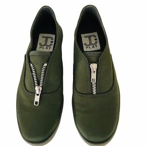 J C Play Canvas Olive Slip On Sneakers Women 7 - image 1